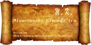 Miserovszki Kleopátra névjegykártya